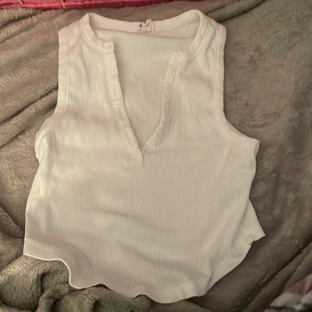 white crop top